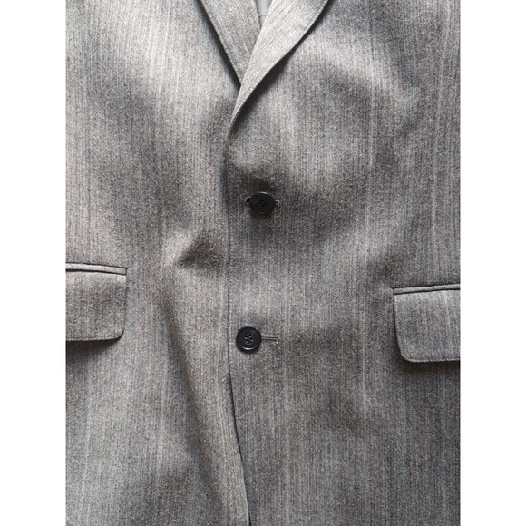 Hect's Cricketeer Mens 3 Button 2 pc Suit Gray Light Striped Pants & Jacket 46R - Picture 4 of 16